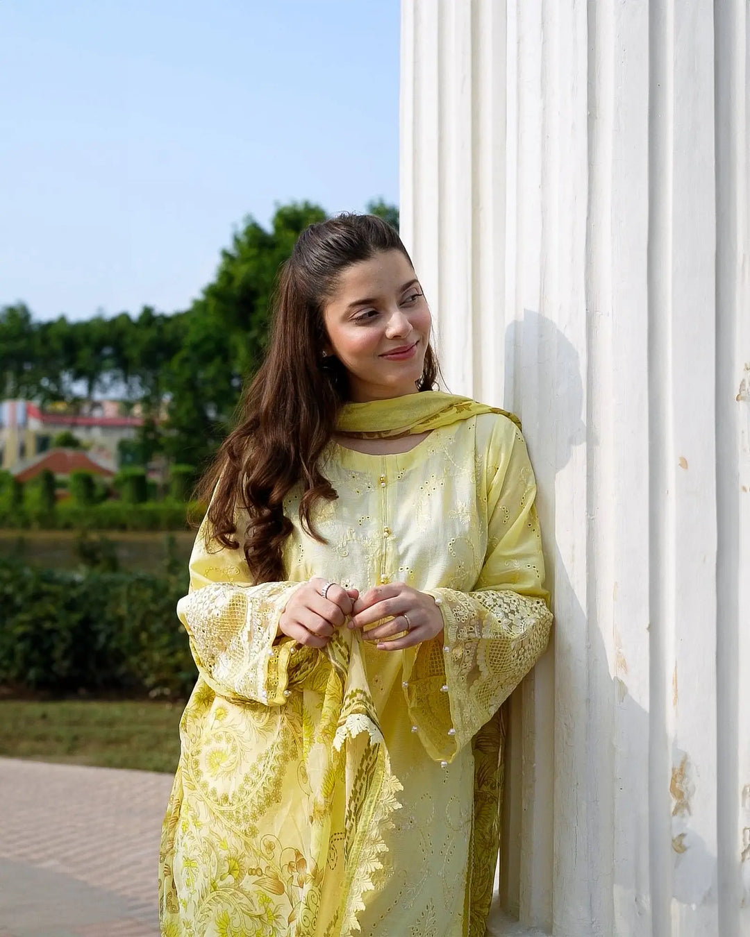 3 Piece Cambric Cotton Suit Stitched | 1116-ST-K.CT - Sha Posh Textile