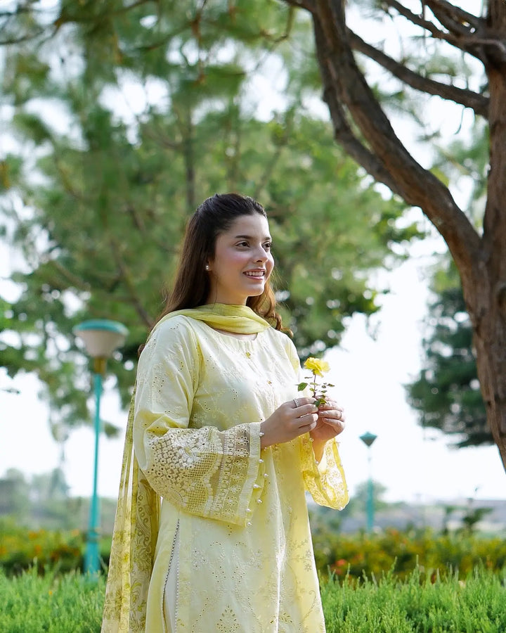 3 Piece Cambric Cotton Suit Stitched | 1116-ST-K.CT - Sha Posh Textile