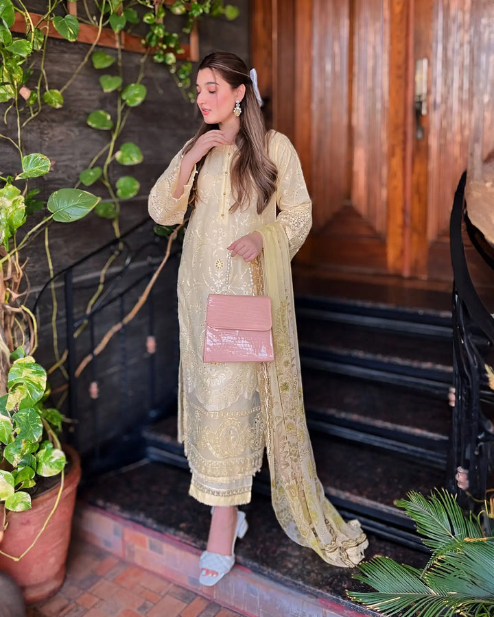 3 Piece Cambric Cotton Suit Stitched | 1116-ST-K.CT - Sha Posh Textile