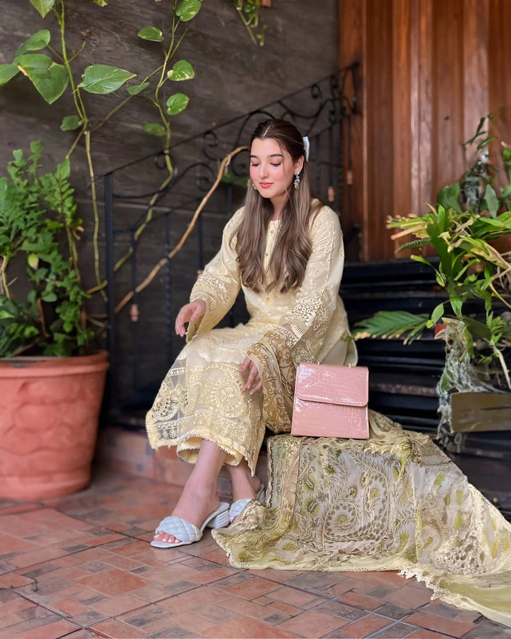 3 Piece Cambric Cotton Suit Stitched | 1116-ST-K.CT - Sha Posh Textile