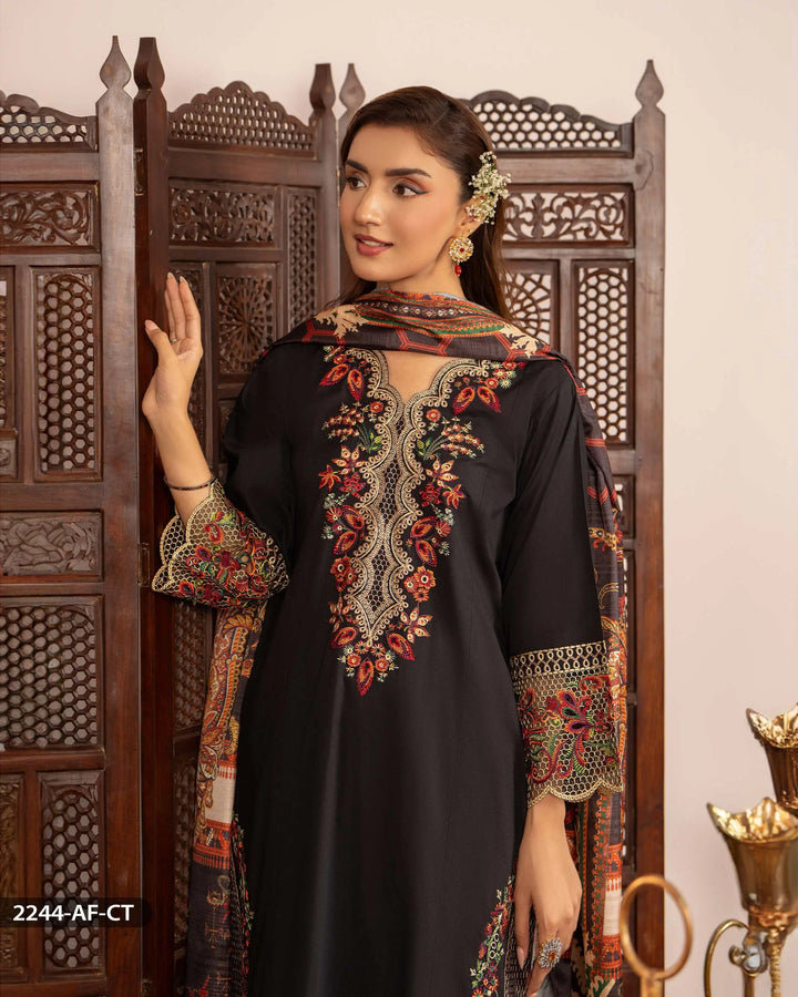 3 Piece Cambric Cotton Suit | 2244-AF-K.CT - Sha Posh Textile