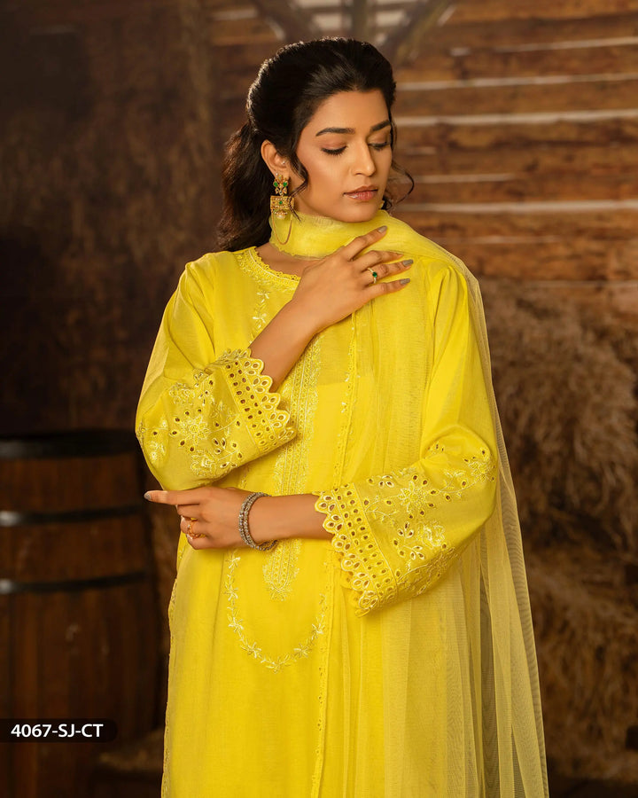 3 Piece Cambric Cotton Suit | 4067-SJ-C.CT - Sha Posh Textile