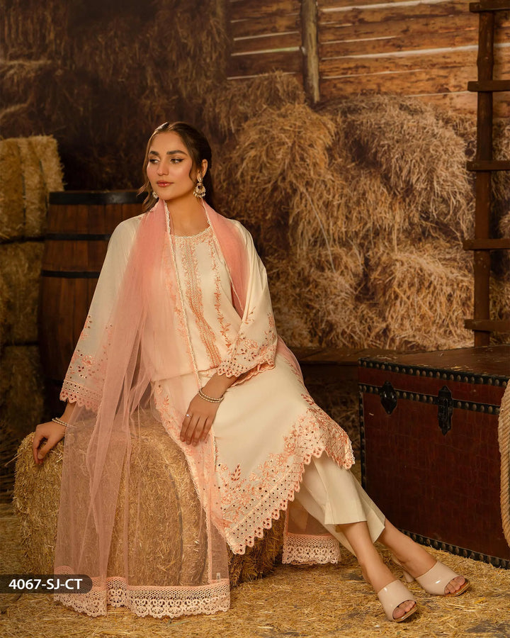 3 Piece Cambric Cotton Suit | 4067-SJ-C.CT - Sha Posh Textile