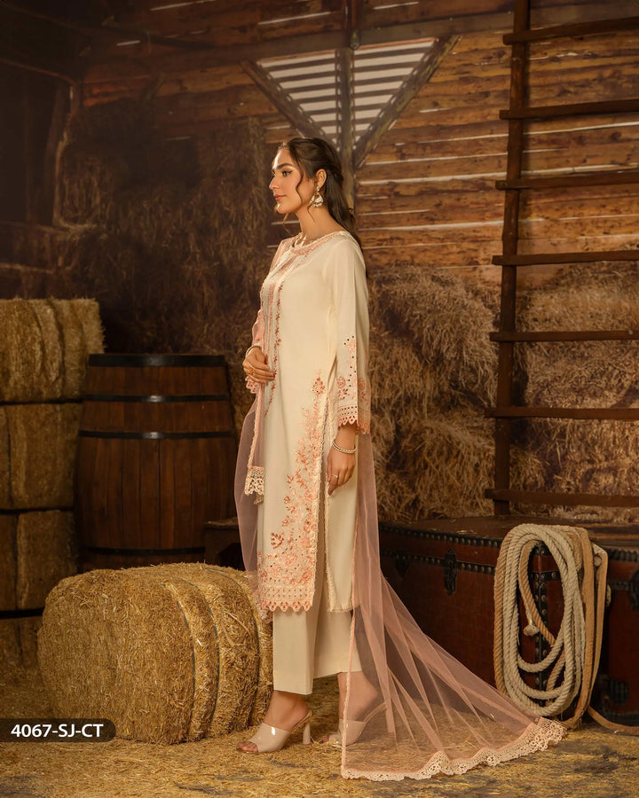 3 Piece Cambric Cotton Suit | 4067-SJ-C.CT - Sha Posh Textile