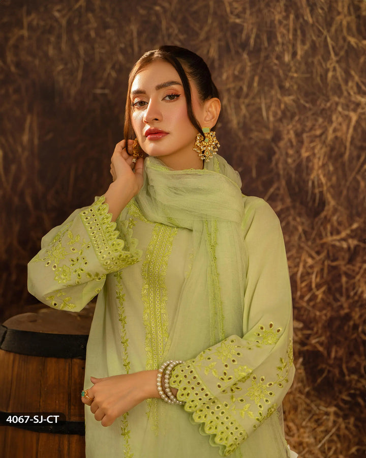 3 Piece Cambric Cotton Suit | 4067-SJ-C.CT - Sha Posh Textile