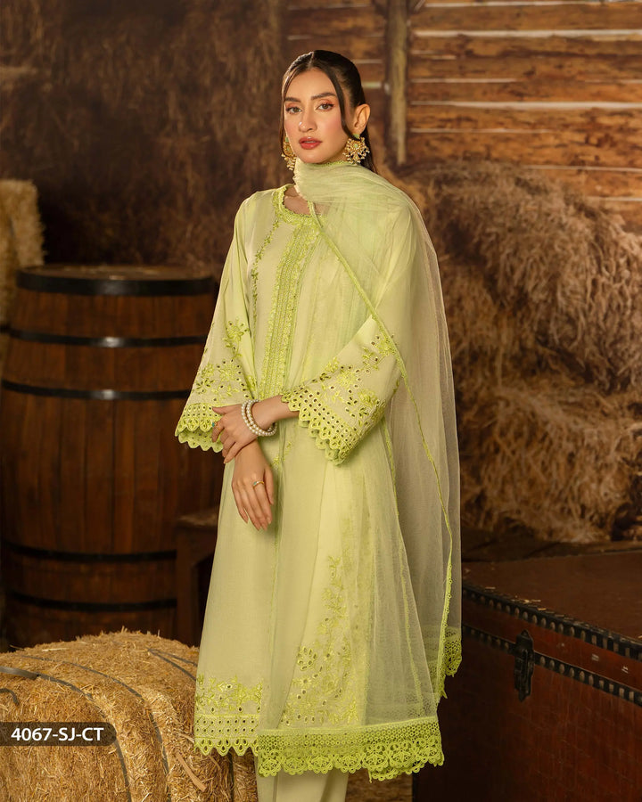 3 Piece Cambric Cotton Suit | 4067-SJ-C.CT - Sha Posh Textile