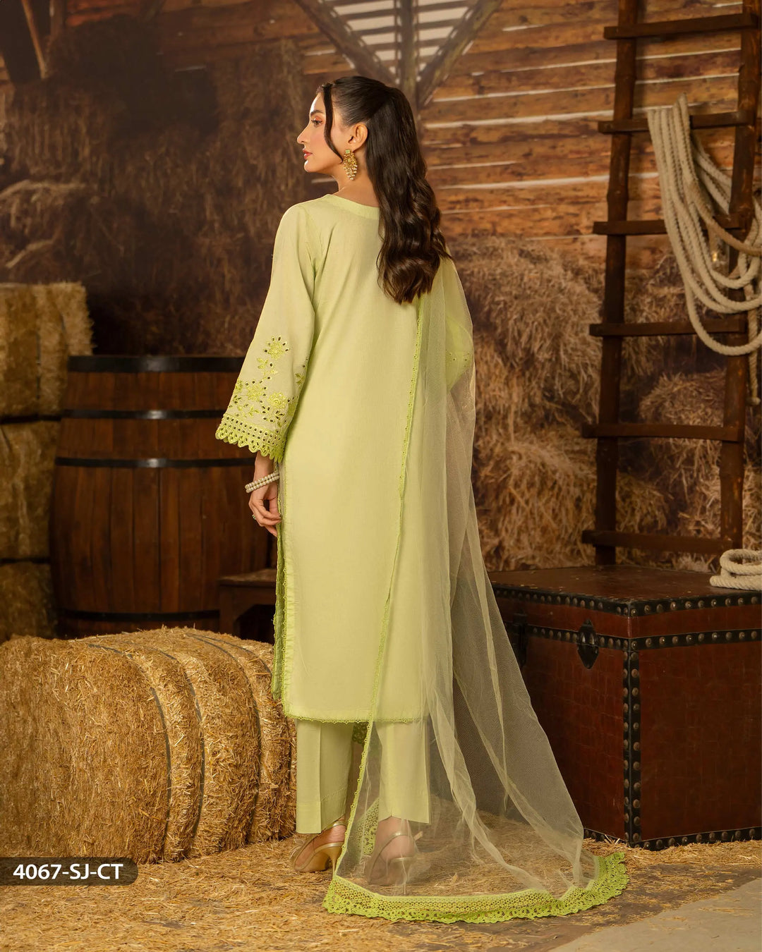 3 Piece Cambric Cotton Suit | 4067-SJ-C.CT - Sha Posh Textile
