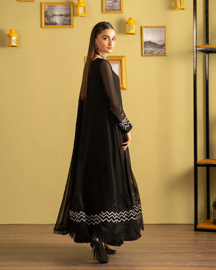 3 Piece Chiffon Frock | 1126-ST-CF - Sha Posh Textile