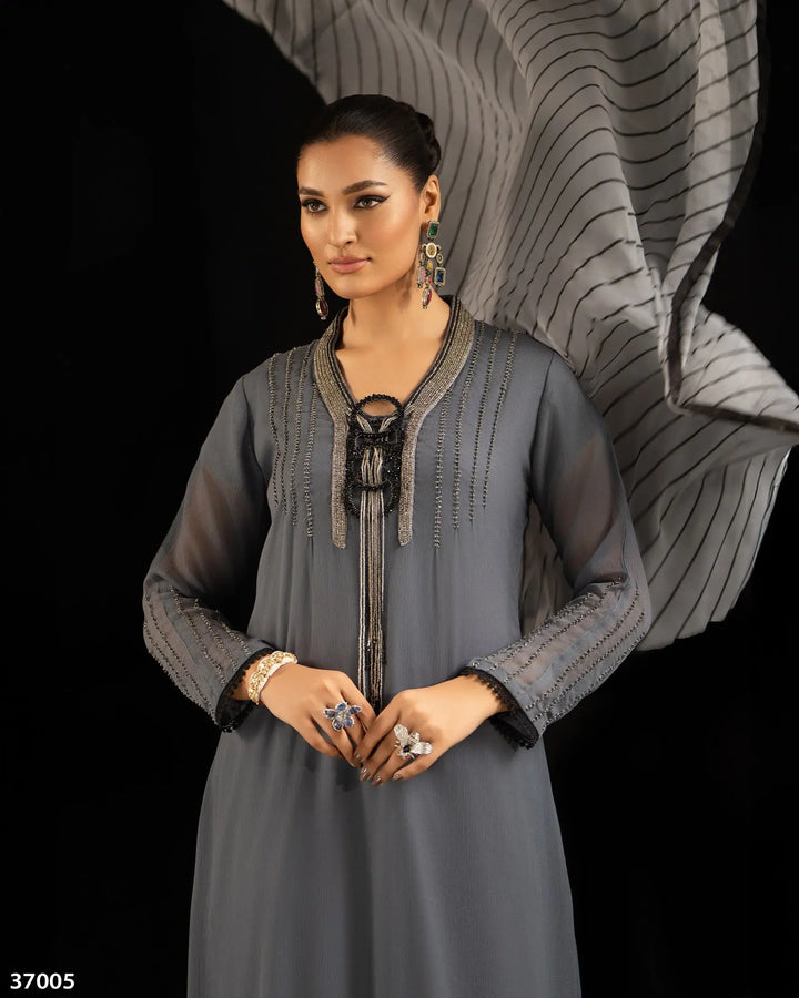 3 Piece Chiffon Suit | 37005-HM-CF - Sha Posh Textile