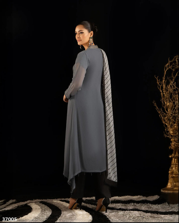 3 Piece Chiffon Suit | 37005-HM-CF - Sha Posh Textile