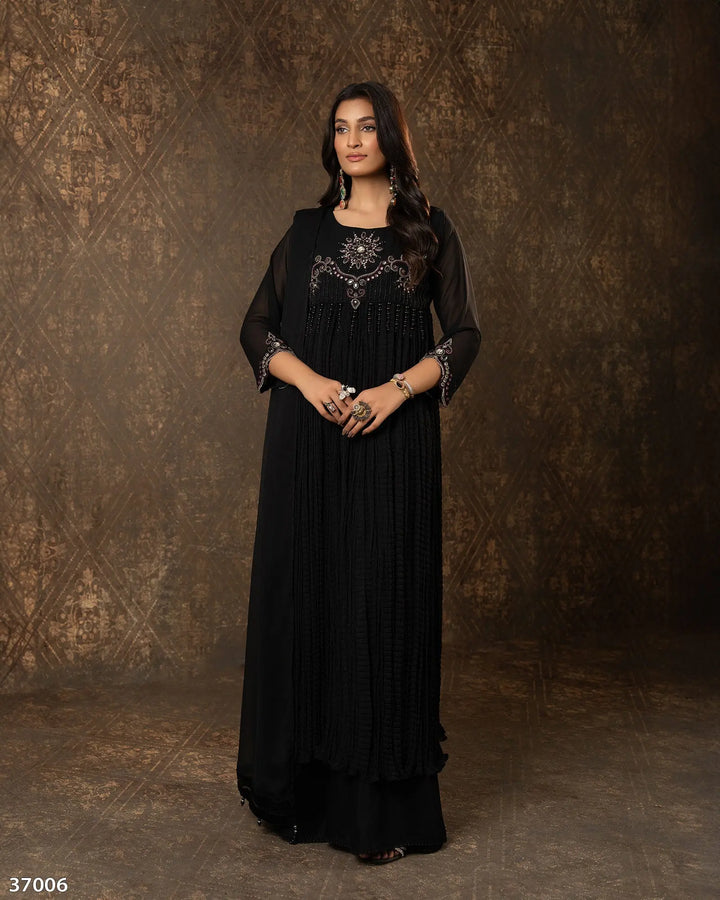 3 Piece Chiffon Suit | 37006-HM-CF - Sha Posh Textile