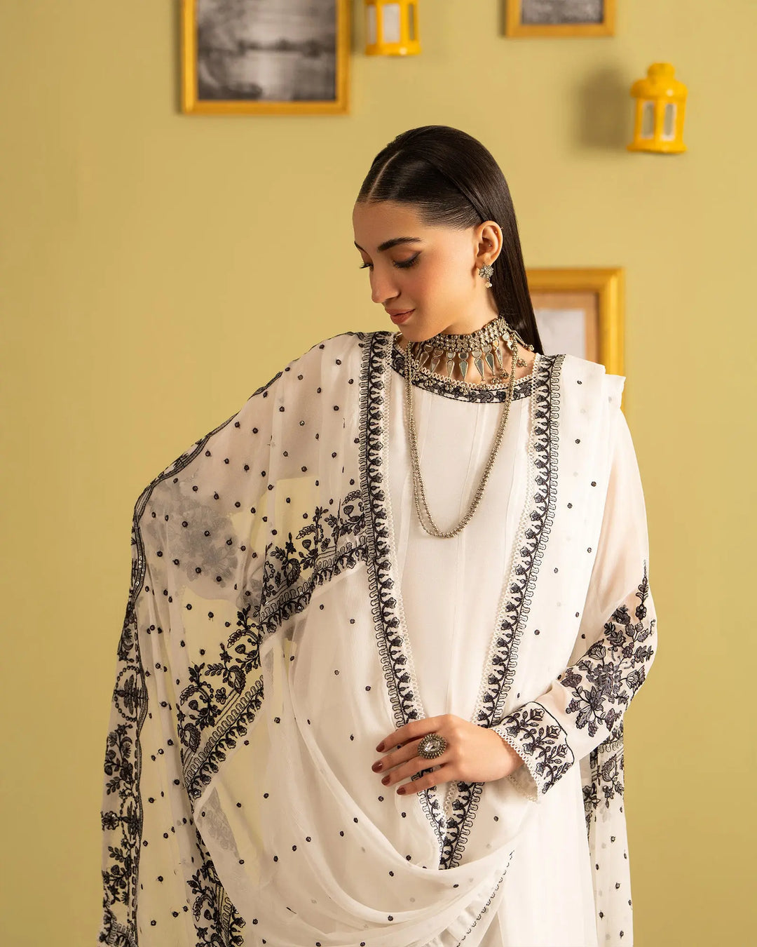 3 Piece Chiffon Suit | 4079-SJ-CF - Sha Posh Textile