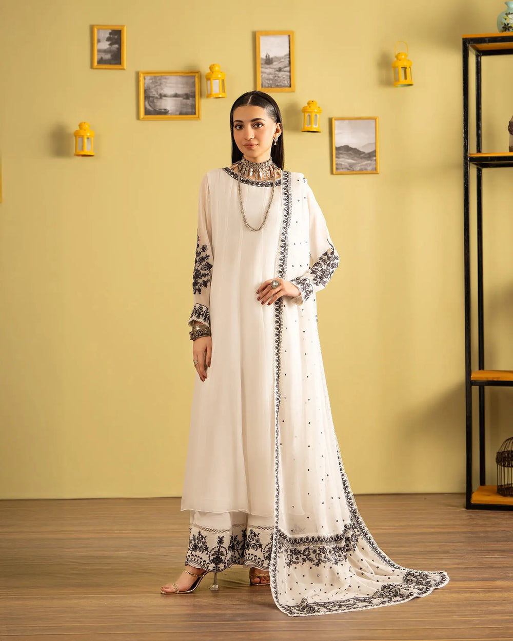 3 Piece Chiffon Suit | 4079-SJ-CF - Sha Posh Textile