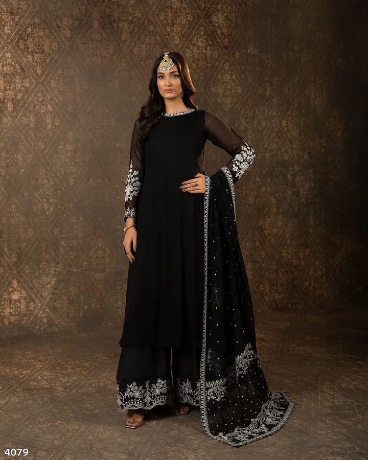 3 Piece Chiffon Suit | 4079-SJ-CF - Sha Posh Textile