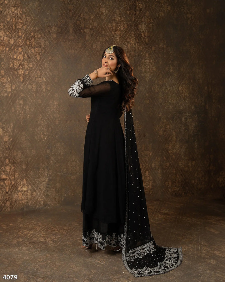 3 Piece Chiffon Suit | 4079-SJ-CF - Sha Posh Textile