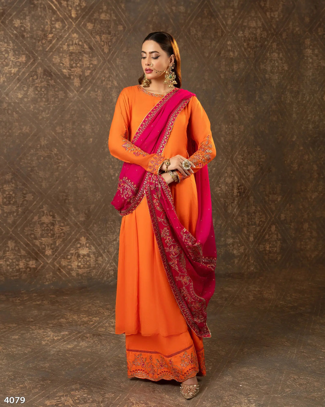 3 Piece Chiffon Suit | 4079-SJ-CF - Sha Posh Textile