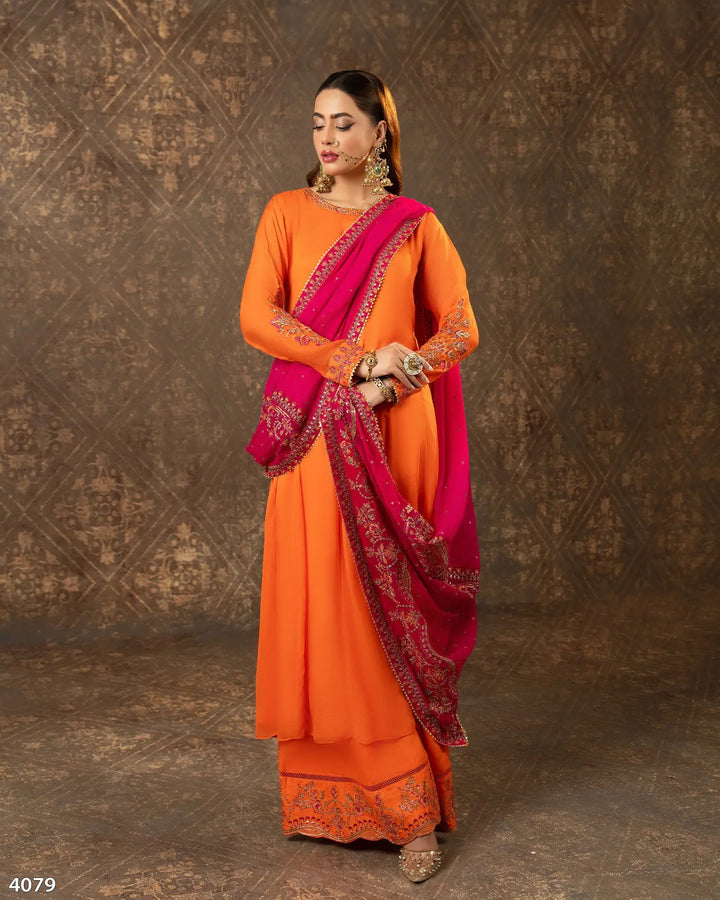 3 Piece Chiffon Suit | 4079-SJ-CF - Sha Posh Textile