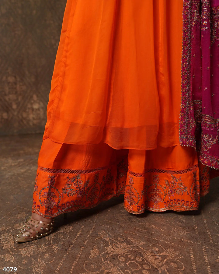3 Piece Chiffon Suit | 4079-SJ-CF - Sha Posh Textile