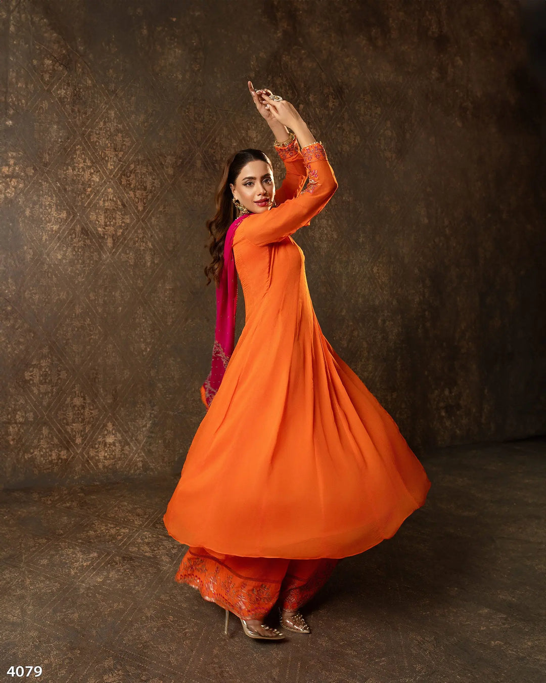 3 Piece Chiffon Suit | 4079-SJ-CF - Sha Posh Textile