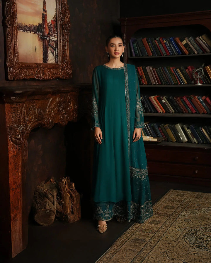 3 Piece Chiffon Suit | 4079-SJ-CF - Sha Posh Textile