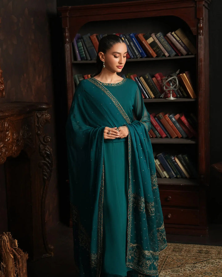 3 Piece Chiffon Suit | 4079-SJ-CF - Sha Posh Textile