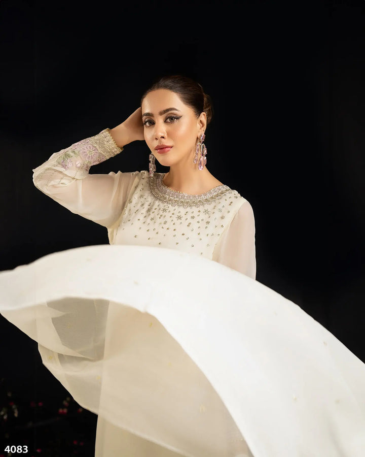 3 Piece Chiffon Suit | 4083-SJ-CF Sha Posh Textile