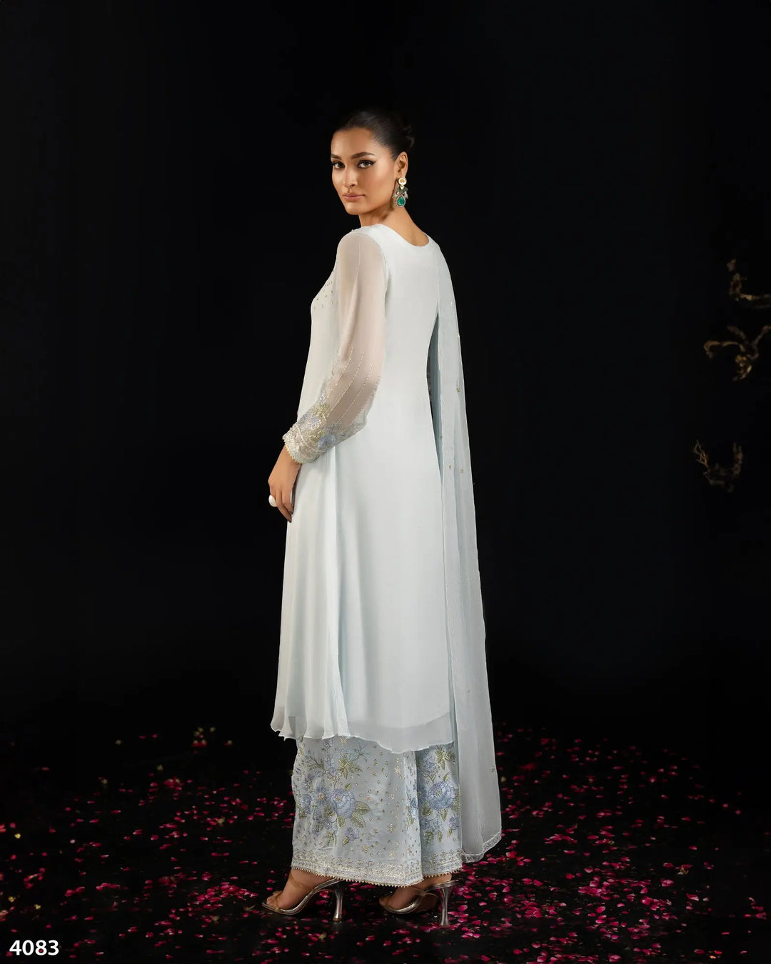 3 Piece Chiffon Suit | 4083-SJ-CF Sha Posh Textile