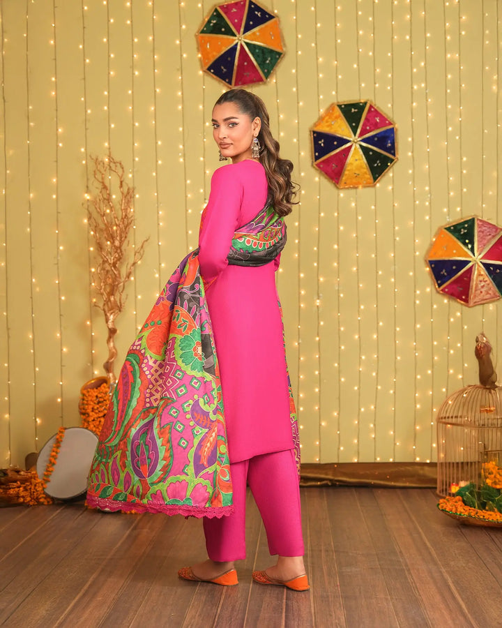 3 Piece Cotail Suit Stitched | 16352-IG-KUT - Sha Posh Textile
