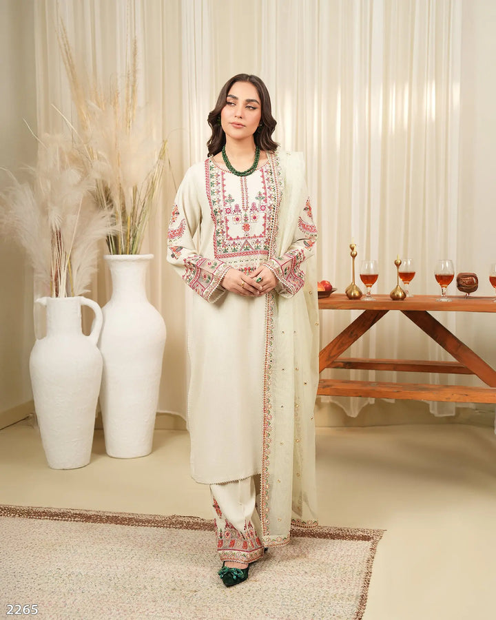 3 Piece Crepe Suit | 2265-AF-CRP - Sha Posh Textile