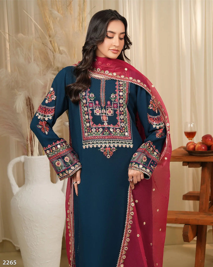 3 Piece Crepe Suit | 2265-AF-CRP - Sha Posh Textile