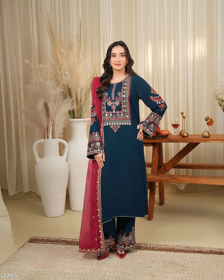 3 Piece Crepe Suit | 2265-AF-CRP - Sha Posh Textile
