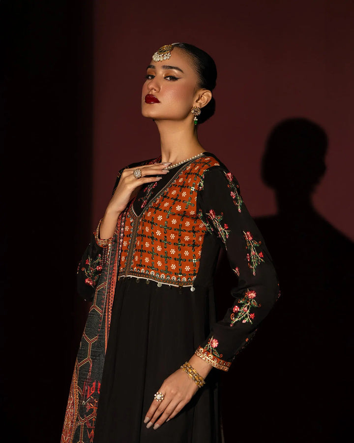 3 Piece Dull Raw Silk Maxi Stitched | 17237-IG-D.RWS - Sha Posh Textile