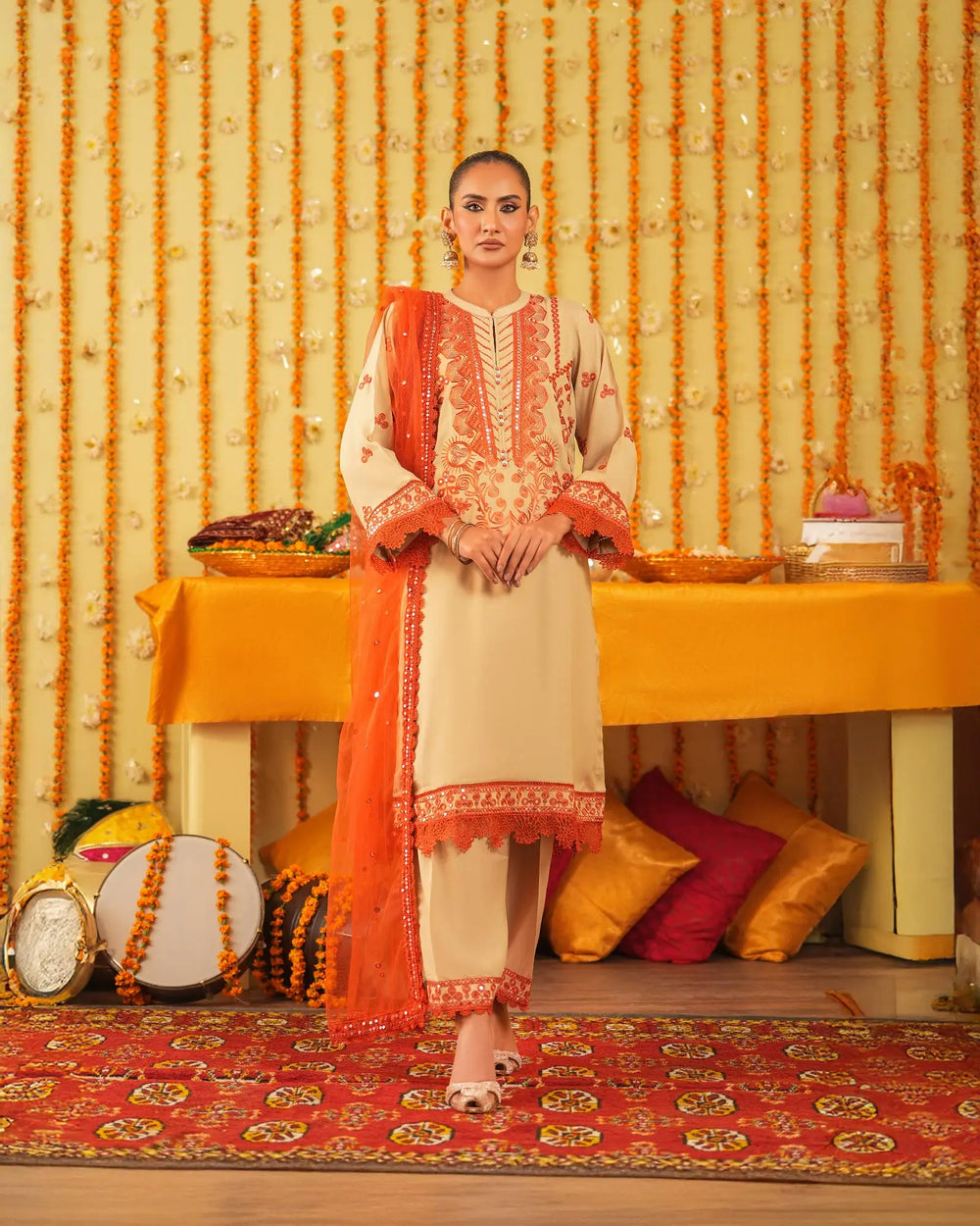 3 Piece Dull Raw Silk | 9721-IG-D.RWS - Sha Posh Textile