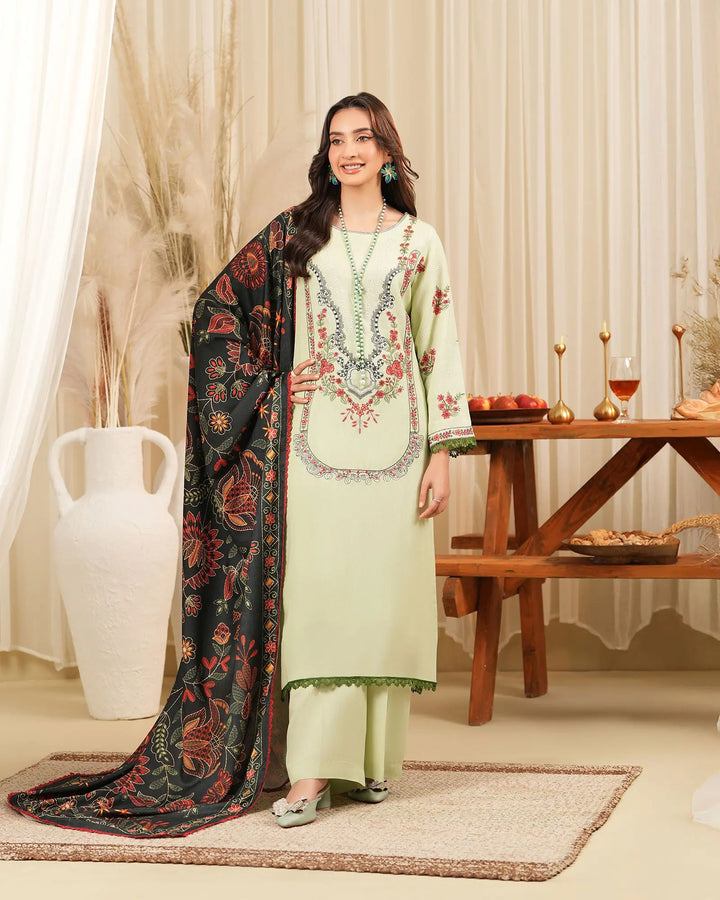 3 Piece - Embroidered Karandi Suit Unstitched | UNFF054-KD - Sha Posh Textile