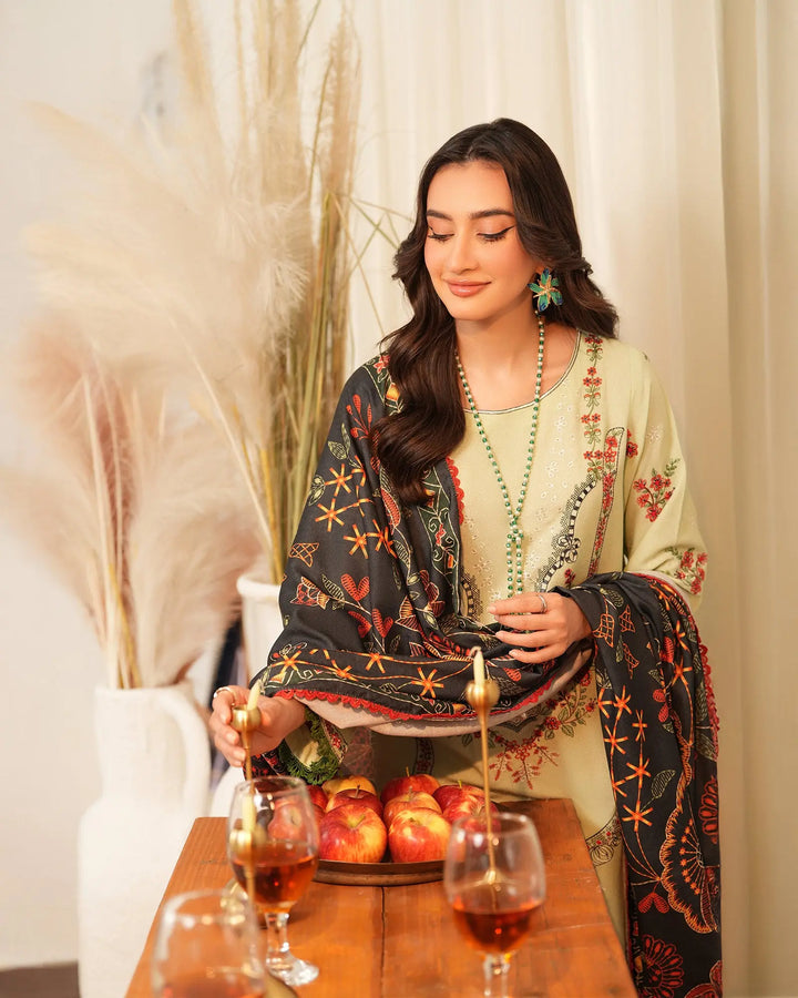 3 Piece - Embroidered Karandi Suit Unstitched | UNFF054-KD - Sha Posh Textile