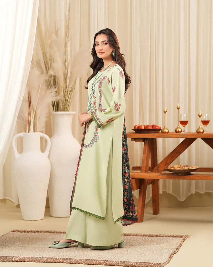 3 Piece - Embroidered Karandi Suit Unstitched | UNFF054-KD - Sha Posh Textile