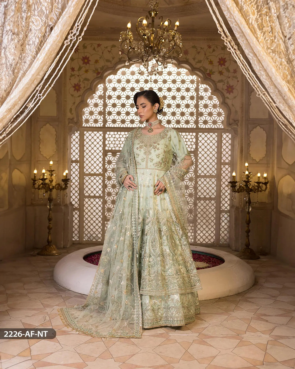 3 Piece Embroidered Maxi | 2226-AF-NT - Sha Posh Textile