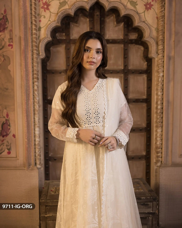 3 Piece Embroidered Maxi | 9711-IG-TSU - Sha Posh Textile