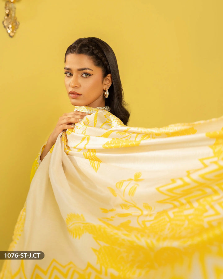 3 Piece Jacquard Cotton Suit | 1076-ST-J.CT - Sha Posh Textile