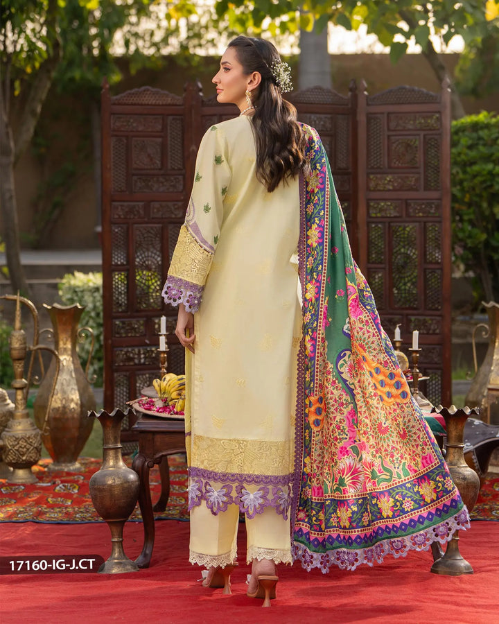 3 Piece Jacquard Cotton Suit | 17160-IG-J.CT - Sha Posh Textile