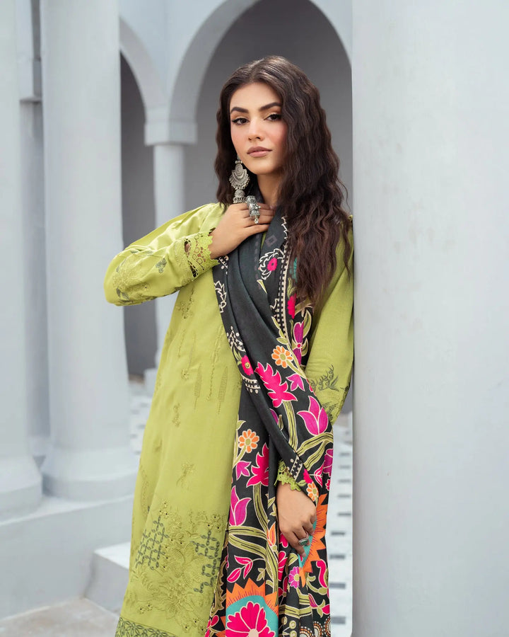 3 Piece - Karandi Embroidered Suit Unstitched | UNFF053-K.LN - Sha Posh Textile