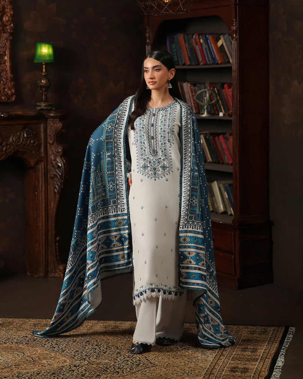 3 Piece Karandi Linen Suit Stitched | 16347-IG-K.LN - Sha Posh Textile
