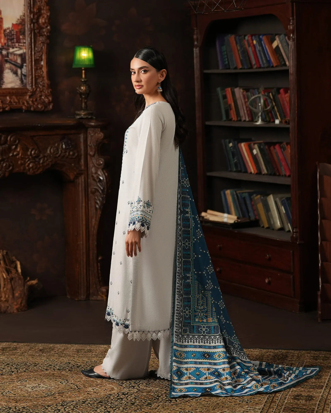 3 Piece Karandi Linen Suit Stitched | 16347-IG-K.LN - Sha Posh Textile