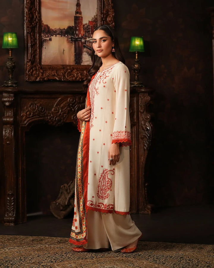 3 Piece Karandi Linen Suit Stitched | 16348-IG-K.LN - Sha Posh Textile