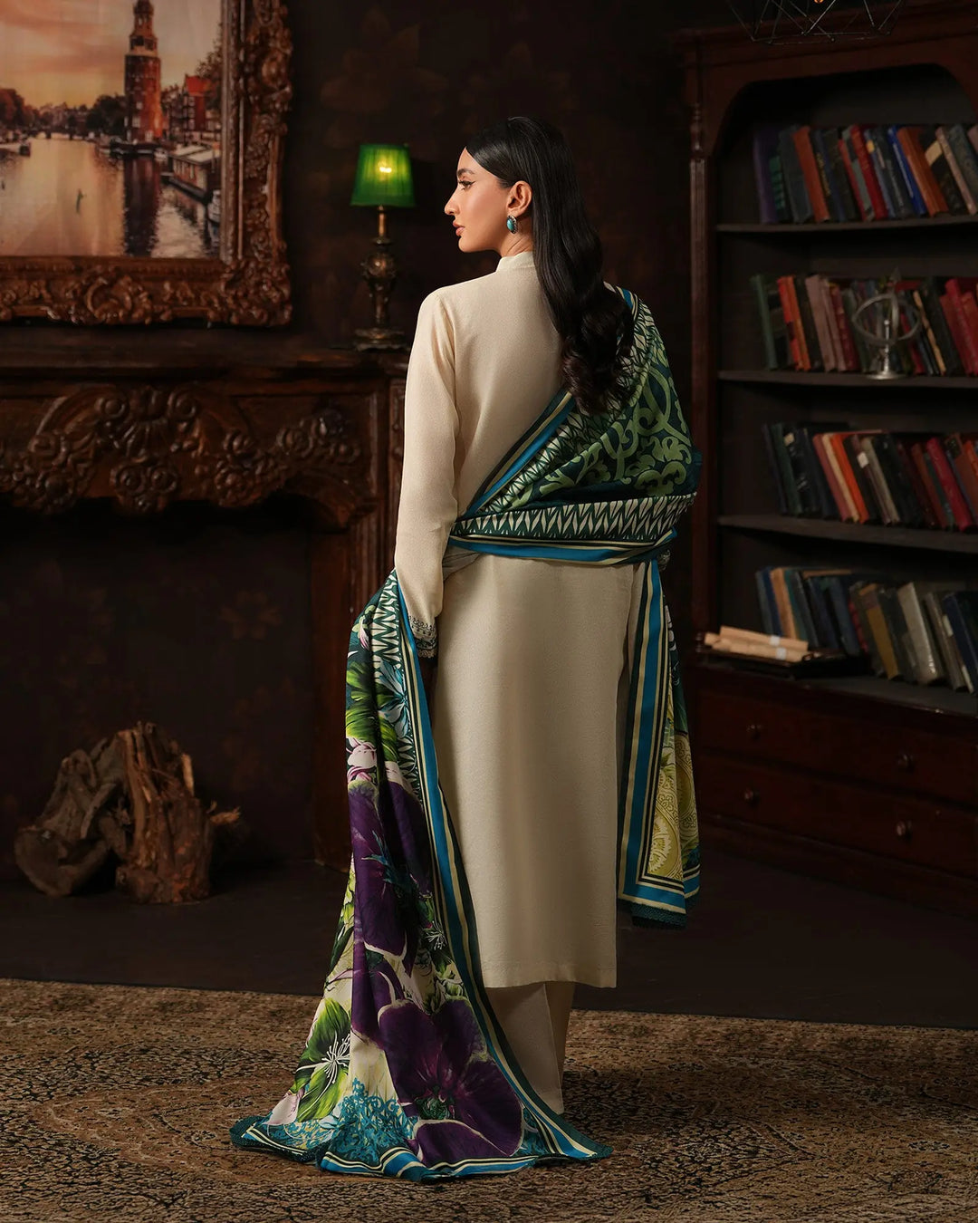 3 Piece Karandi Linen Suit Stitched | 16357-IG-K.LN - Sha Posh Textile