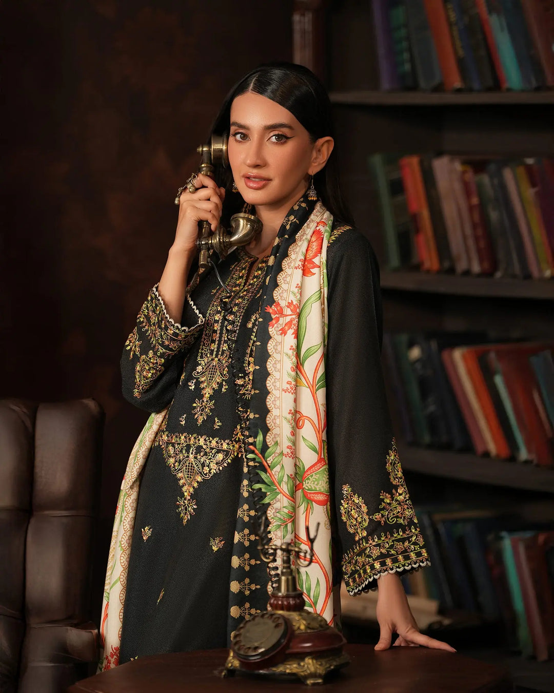 3 Piece Karandi Linen Suit Stitched | 16358-IG-K.LN - Sha Posh Textile