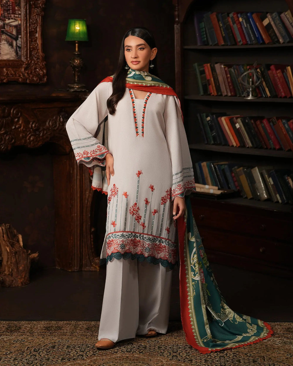 3 Piece Karandi Linen Suit Stitched | 16359-IG-K.LN - Sha Posh Textile