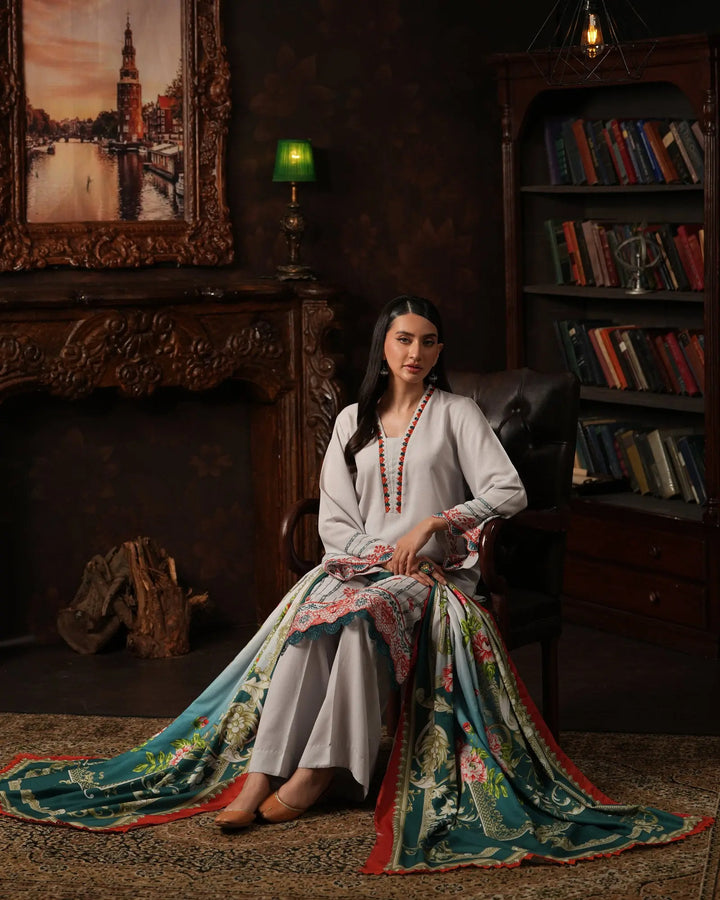 3 Piece Karandi Linen Suit Stitched | 16359-IG-K.LN - Sha Posh Textile