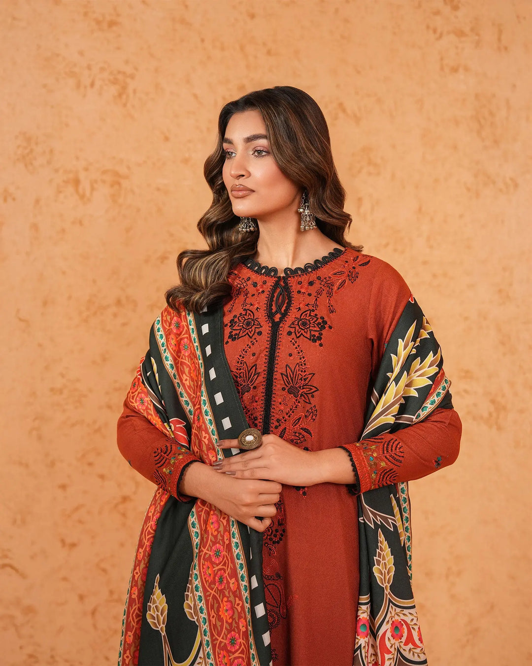 3 Piece Karandi Linen Suit Stitched | 16374-IG-K.LN - Sha Posh Textile