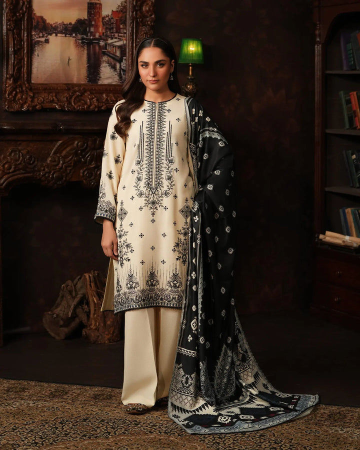 3 Piece Karandi Linen Suit Stitched | 16379-IG-K.LN - Sha Posh Textile